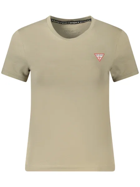 Tricou Guess Jeans scurt bej