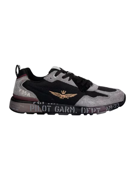 Sneakersy Aeronautica Militare czarne