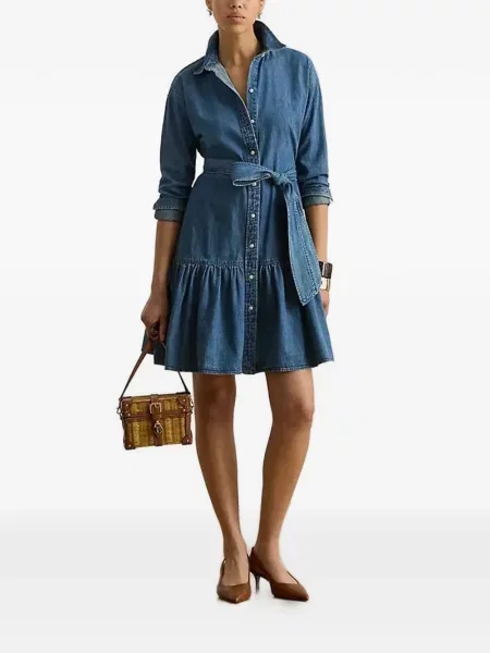 Mini rochie mini Lauren Ralph Lauren de costum mini albastru
