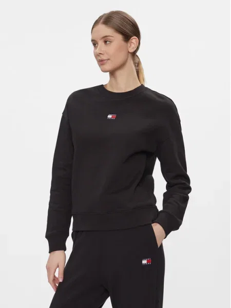 Tommy Jeans Суитшърт Badge черен
