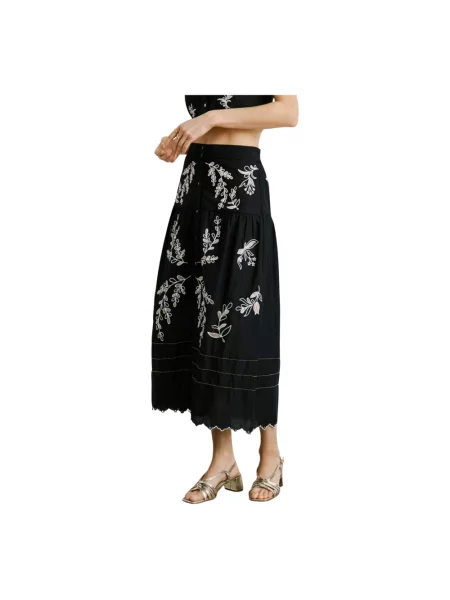 Spódnica jeansowa Pepe Jeans do kolan czarna