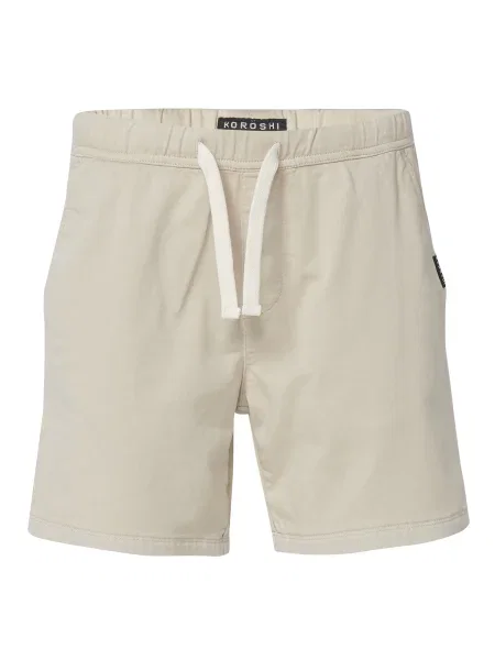 KOROSHI Pantaloni kitt alb