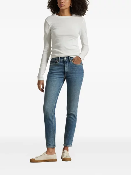 Tricou polo Polo Ralph Lauren cu imagine cu dungi din țesătură twill albastru