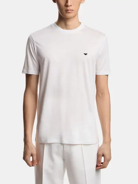 Футболка Emporio Armani из лиоцела белая