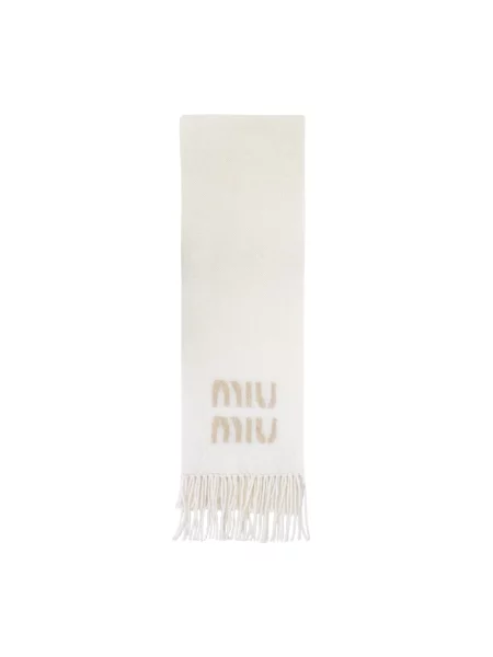Szal Miu Miu wełniana biała