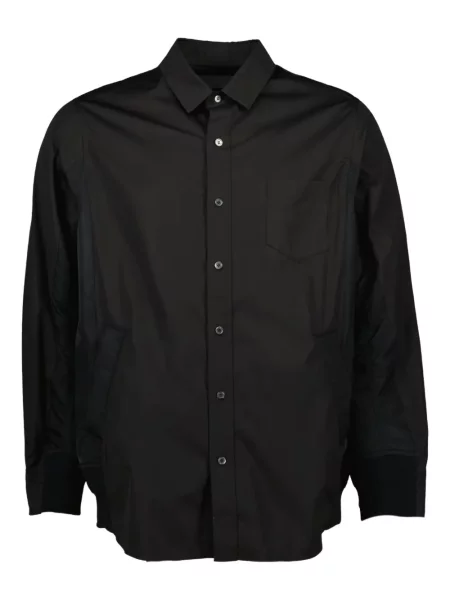 Риза Sacai поплин черно