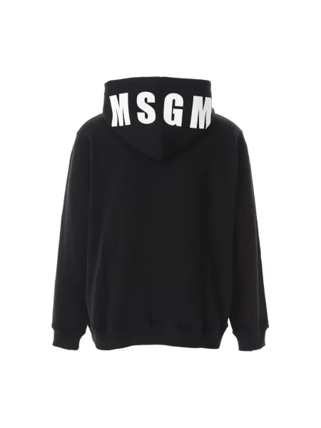 Bluza z kapturem Msgm z kapturem czarna