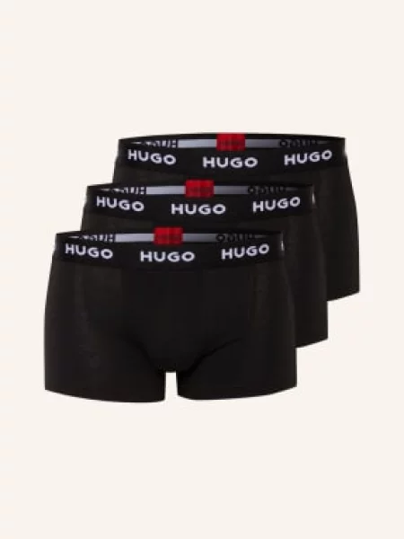 Hugo Boxerky 3 Kusy V Balení černá