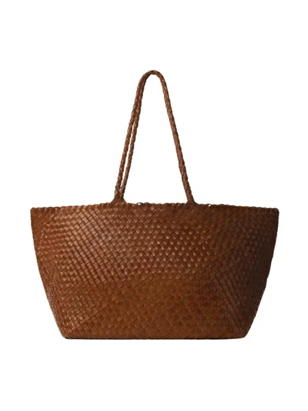 Shopperka L37 skórzana brązowa