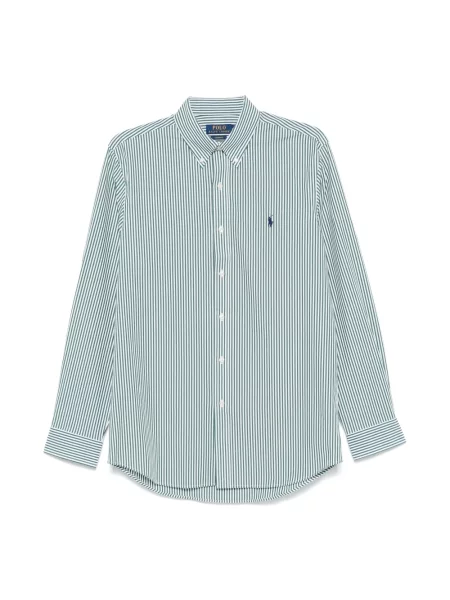 Koszula Polo Ralph Lauren w paski z paskiem zielona