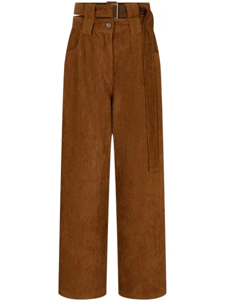 Pantaloni Studio Tomboy de catifea cord maro