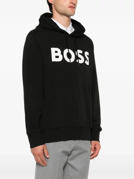 Hanorac cu glugă Boss cu imagine negru