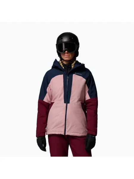 Geacă de schi pentru femei Columbia Liftline eraser pink/collegiate navy/rich wine roz