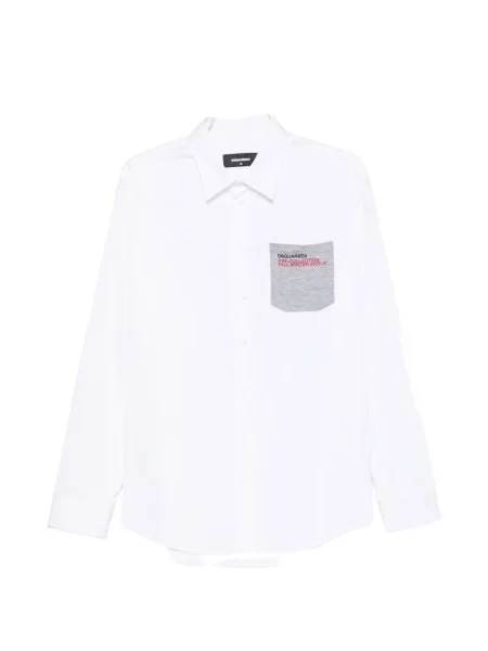 Cămașă Dsquared2 cu imagine alb
