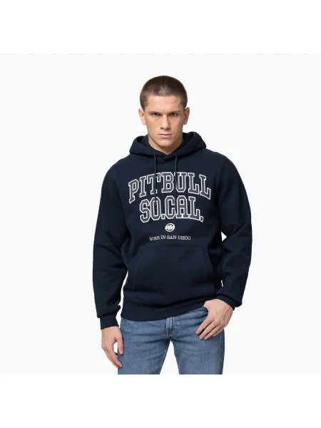 Mikina Pitbull So Cal Hooded dark navy/red červená