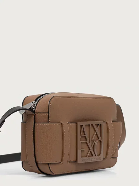 Crossbody kabelka Eax z ekologickej kože béžová