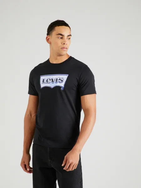 Тениска Levi's с принт черно