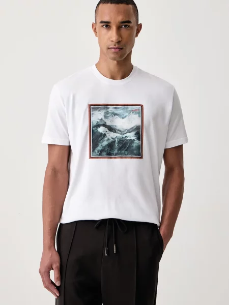 Iceberg tricou pentru bărbați din alb