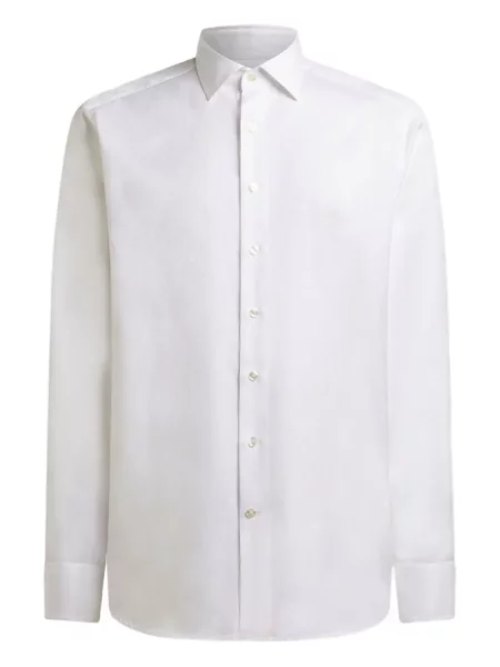 Cămașă Etro cu broderie din jacard alb