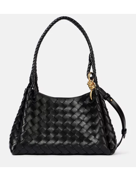 Geanta de piele Bottega Veneta din piele negru