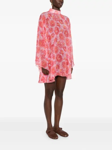 Rochie mini Styland cu model floral cu imagine de costum roz