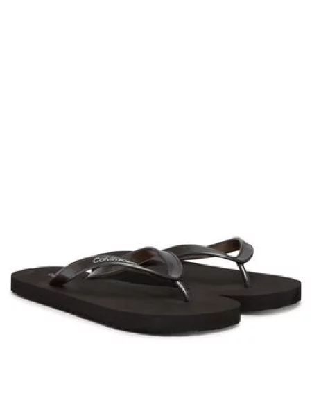 Žabky Calvin Klein Tpu Metallic triple black bílé