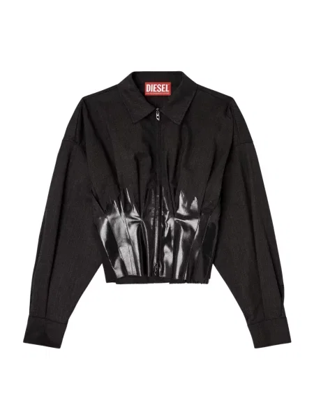 Koszula dżinsowa Diesel wełniana czarna