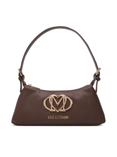 Love Moschino torebka z imitacji skóry brązowa