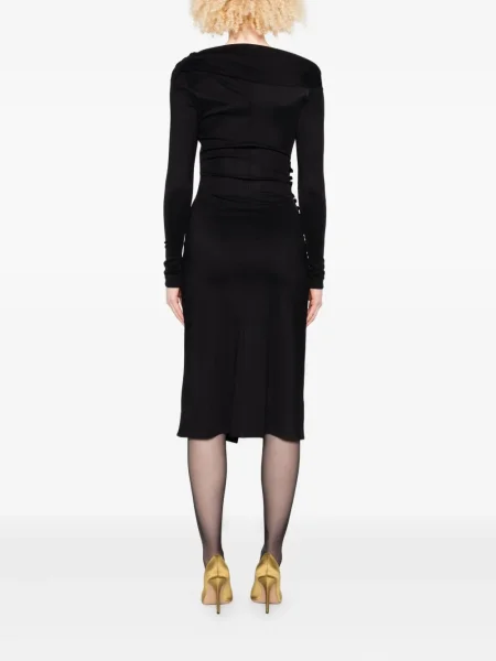 Rochie Elisabetta Franchi drapată de costum negru