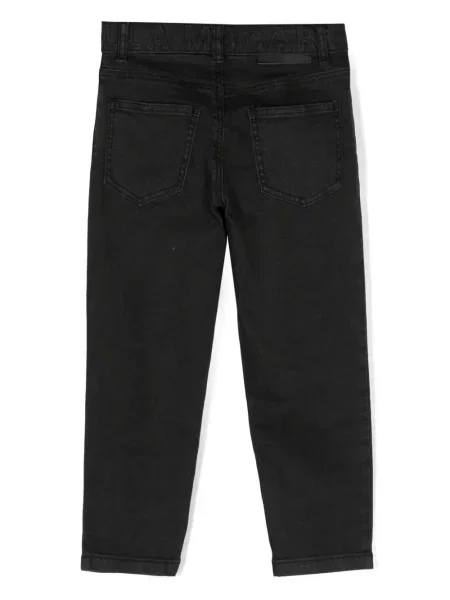 Jeansy straight leg dziecięce Stella Mccartney czarne
