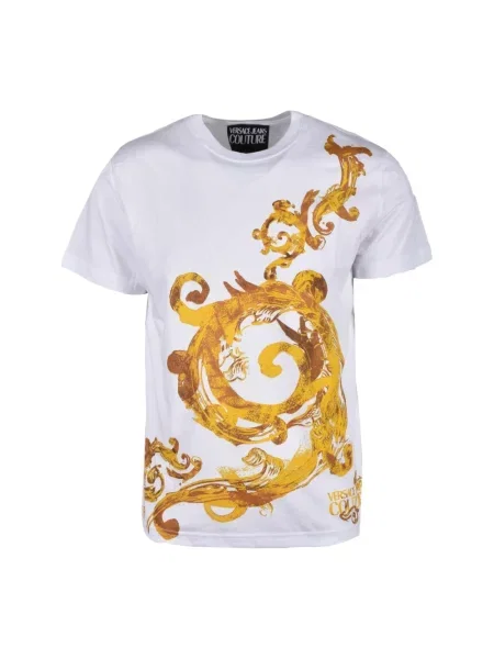 Koszulka Versace Jeans Couture z nadrukiem biała