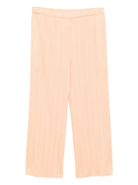 Nadrág Pleats Please Issey Miyake narancsszínű