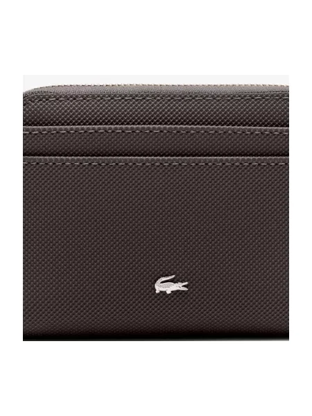 Peňaženka Lacoste z ekologickej kože hnedá