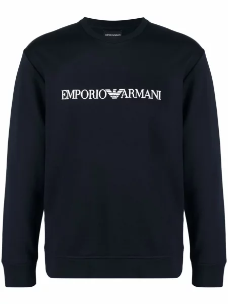 Суитчър Emporio Armani с принт синьо