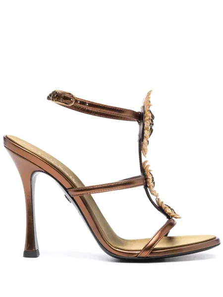 Sandale Roberto Cavalli din piele maro