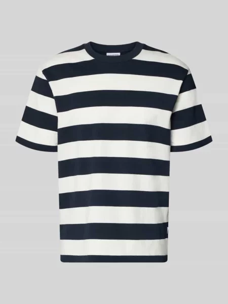 Oversized T-shirt z okrągłym dekoltem Lindbergh granatowa