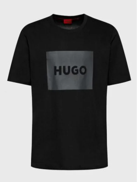 HUGO Tričko Dulive / tmavosivá čierna