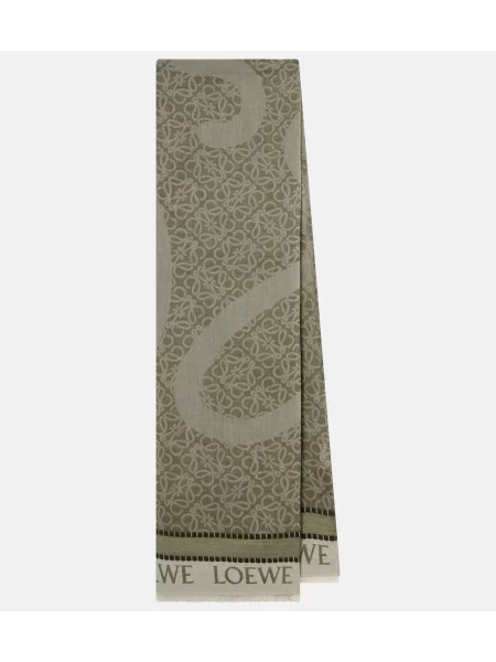 Fular Loewe din jacard verde