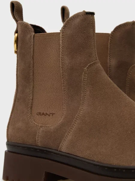 Замшеві черевики челсі Gant коричневі
