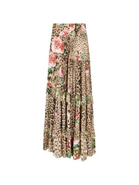 Fusta maxi Roberto Cavalli cu model floral cu imagine