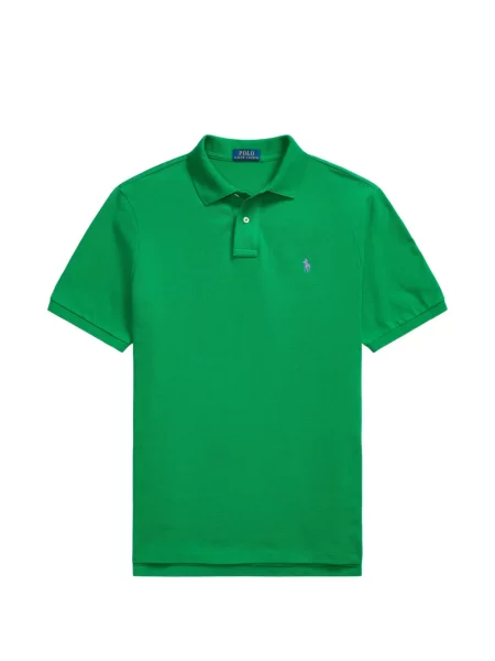 Tricou polo Polo Ralph Lauren cu glugă cu blană cu broderie roșu