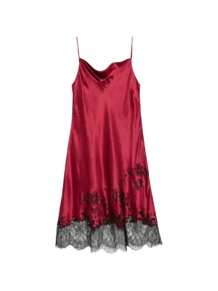 Rochie midi Carine Gilson de mătase roșu
