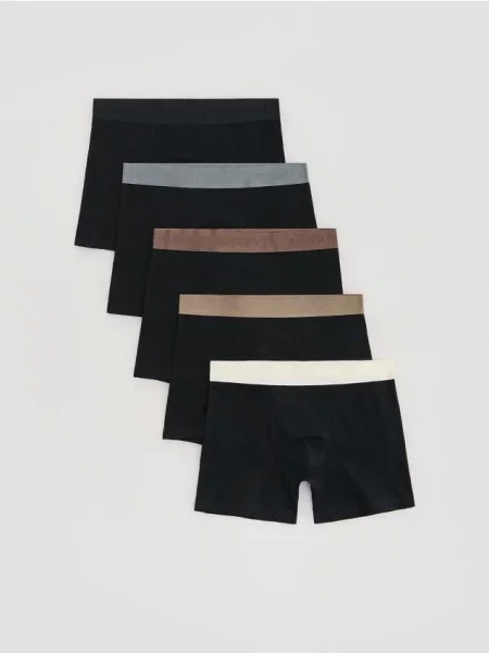 Reserved Set de 5 perechi de boxeri long negru