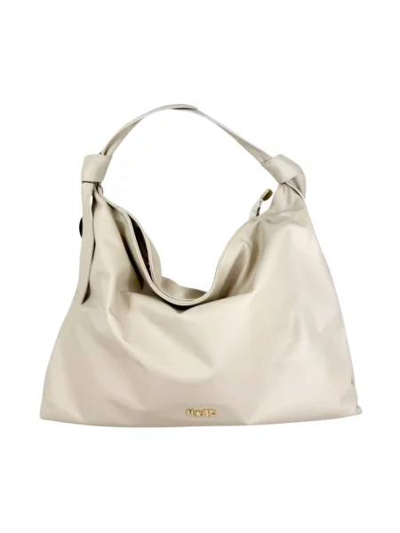 Torebka M*brc skórzana beżowa