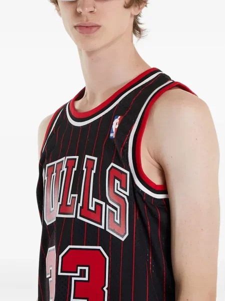 Πουκάμισο Mitchell & Ness από ζέρσεϋ μαύρο