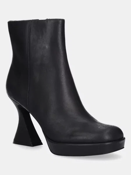 Кожени боти Jeffrey Campbell HUMANITY с дебел черно