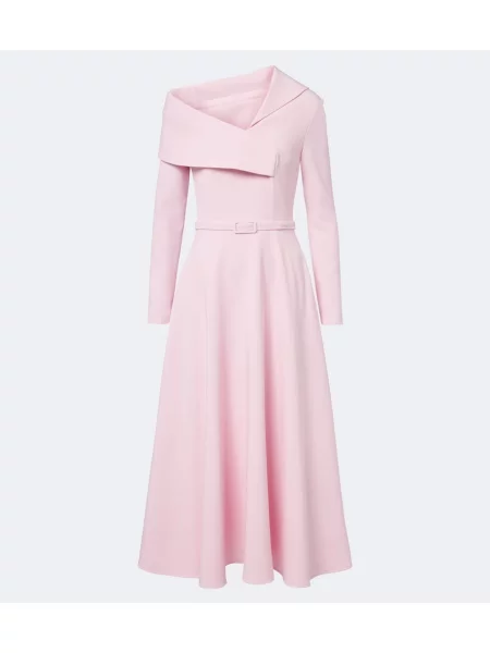 Rochie midi Safiyaa asimetrică roz