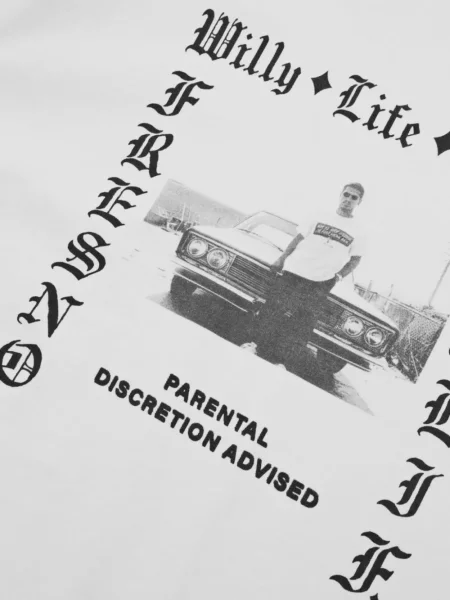 Tricou Willy Chavarria cu imagine alb