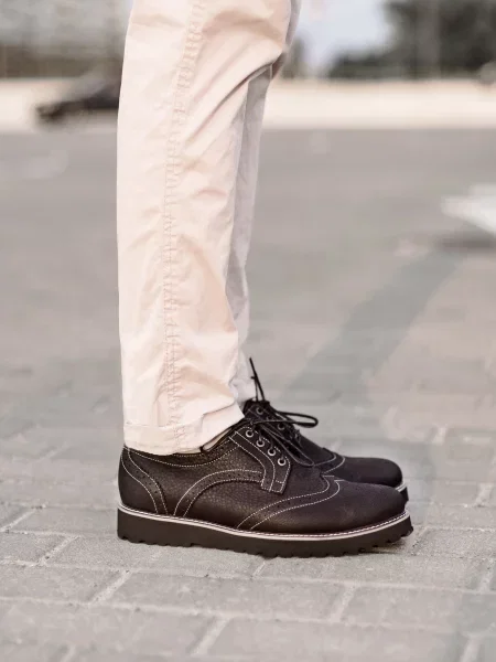 Кожаный броги Legessy серый