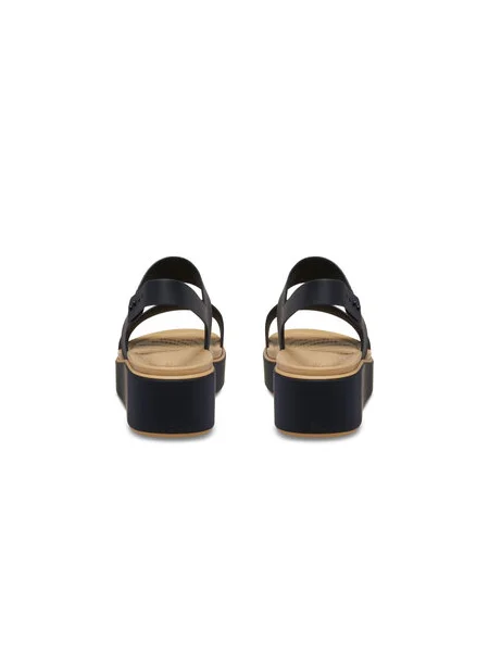 Crocs Szandál Brooklyn Matte Wrap Low Wedge fekete